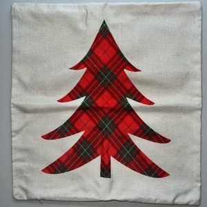 Set of 4 Christmas Holidays Zipper Throw Pillow Cover Cases Farmhouse 18"x18"